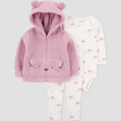 Carter's Just One You® Baby Girls' 3pc Bear Sweatshirt & Pants Set - Pink -Carter's Just One You®️ GUEST 03048911 255b 4098 89f1 9af67369c799