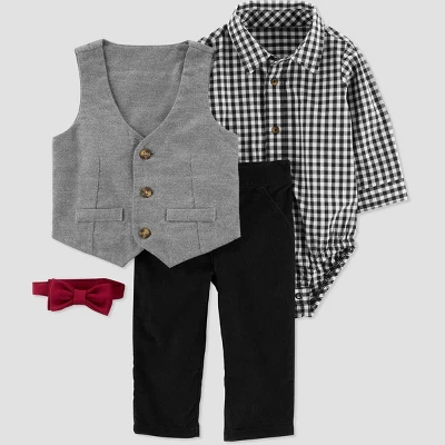Carter's Just One You®️ Baby Boys' Vest & Bottom Set - Gray 8 Carter's Just One You®️ Baby Boys' Vest & Bottom Set - Gray - Image 6