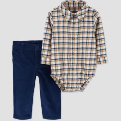 Carter's Just One You®️ Baby Boys' Plaid Top & Bottom Set - Brown/Blue -Carter's Just One You®️ GUEST 0ffc6e61 463f 4bf5 aa92 f695caa74714