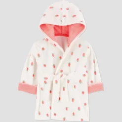 Carter's Just One You®️ Baby Strawberry Robe - Pink: Midweight Terry Bath Wrap, Cotton-Polyester Blend, Machine Washable -Carter's Just One You®️ GUEST 10248555 067f 499f 9744 448d7db9f385
