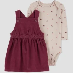 Carter's Just One You®️ Baby Girls' Cherry Top & Skirtall Set - Purple -Carter's Just One You®️ GUEST 111d6cb6 b707 426a 95cb aa01a8108c44