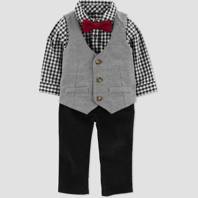 Carter's Just One You®️ Baby Boys' Vest & Bottom Set - Gray 6 Carter's Just One You®️ Baby Boys' Vest & Bottom Set - Gray - Image 4