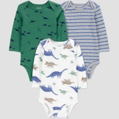 Carter's Just One You® Baby Boys' 3pk Dinos Long Sleeve Bodysuit - Green -Carter's Just One You®️ GUEST 11e7b702 bcd2 43c8 9c7c 517284165560