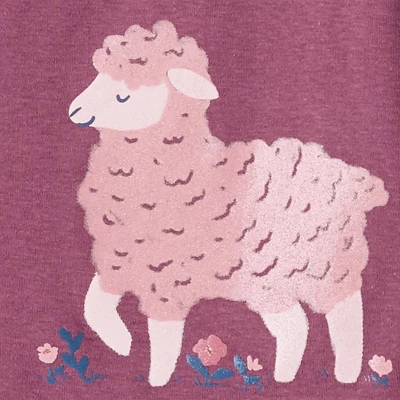 Carter's Just One You® Toddler Girls' Sheep And Ditsy Floral Long Sleeve Pajama Set - Purple 4 Carter's Just One You® Toddler Girls' Sheep And Ditsy Floral Long Sleeve Pajama Set - Purple - Image 2