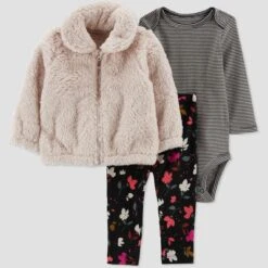 Carter's Just One You®️ Baby Girls' Floral Jacket & Bottom Set -Carter's Just One You®️ GUEST 126ef1e1 8e4b 40ee 9b1e c221e06f1c0b