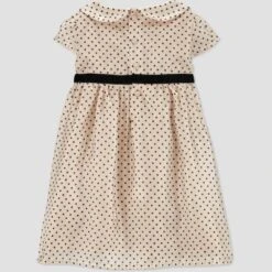 Carter's Just One You® Baby Girls' Short Sleeve Dot Dress - Cream/Black -Carter's Just One You®️ GUEST 13a9c048 a897 44fb a061 01fc9a78064e