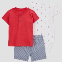 Carter's Just One You® Baby Boys' 3pc Lobster Top & Bottom Set - Red/White/Blue -Carter's Just One You®️ GUEST 1ca35b15 1db2 471b abd5 ca118ac6f838