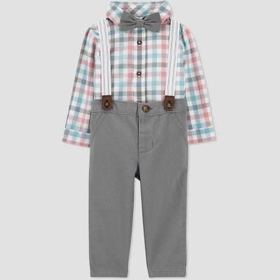 Carter's Just One You® Toddler Boys' Plaid Top & Bottom Set - Pink/Gray/Blue 3 Carter's Just One You® Toddler Boys' Plaid Top & Bottom Set - Pink/Gray/Blue