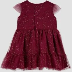 Carter's Just One You® Baby Girls' Glitter Dress - Burgundy -Carter's Just One You®️ GUEST 1eed9d8b ee85 4c3c b904 a603dfcb966a