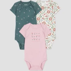 Carter's Just One You® Baby Girls' 3pk Short Sleeve Floral Bodysuit - Pink -Carter's Just One You®️ GUEST 21d67d55 f91b 4ba5 8ca1 13a27cc18c5b