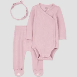 Carter's Just One You® Baby Girls' 3pc Top & Bottom Set - Pink -Carter's Just One You®️ GUEST 24897c8b ad97 4a72 ab9c b1221539e8ac