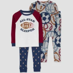 Carter's Just One You® Toddler Boys' Football And Sports Long Sleeve Pajama Set - Blue/Gray -Carter's Just One You®️ GUEST 24cf171d a269 4f58 b30f faa6029bcbbc