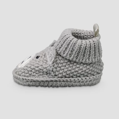 Carter's Just One You® Baby Boys' Knitted Bear Slippers - Gray: Newborn Bootie Shoes, Pull-On Design 3 Carter's Just One You® Baby Boys' Knitted Bear Slippers - Gray: Newborn Bootie Shoes, Pull-On Design