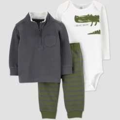 Carter's Just One You® Baby Boys' 3pc Gator Top & Bottom Set - Olive Green -Carter's Just One You®️ GUEST 274792ee 5f35 4b55 ab64 e78eb56165ed