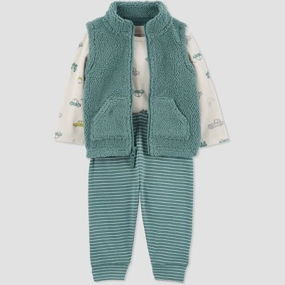 Carter's Just One You®️ Baby Boys' Vest & Bottom Set - Green 3 Carter's Just One You®️ Baby Boys' Vest & Bottom Set - Green