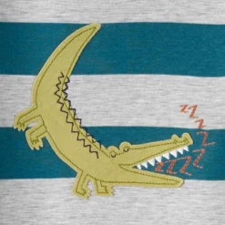 Carter's Just One You® Toddler Boys' Gators And Rhinos Long Sleeve Pajama Set - Gray/Teal Blue