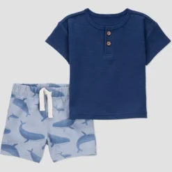 Carter's Just One You®️ Baby Boys' Textured Whale Top & Bottom Set - Navy Blue -Carter's Just One You®️ GUEST 36ff43c7 0c82 48ba a503 127bdb2b3ee3