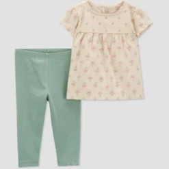 Carter's Just One You® Baby Girls' Ruffle Top & Bottom Set - Green -Carter's Just One You®️ GUEST 3ab5664d f992 4735 991b 8ecc5b4c4564