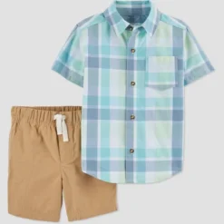 Carter's Just One You® Toddler Boys' Plaid Top & Shorts Set - Blue/Green 7 Carter's Just One You® Toddler Boys' Plaid Top & Shorts Set - Blue/Green -Carter's Just One You®️ GUEST 40cb0586 aec1 4e77 bdfe a2e4ac3b222f