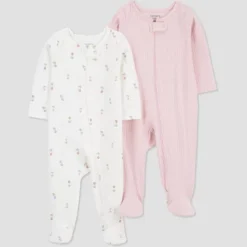 Carter's Just One You® Baby Girls' 2pk Floral Sleep N' Play - Pink/Ivory -Carter's Just One You®️ GUEST 47e370d8 0eec 4172 ad67 d6de37e60e08