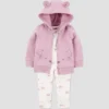 Carter's Just One You® Baby Girls' 3pc French Terry Bear Sweatshirt & Pants Set - Pink 2 Carter's Just One You® Baby Girls' 3pc French Terry Bear Sweatshirt & Pants Set - Pink -Carter's Just One You®️ GUEST 4ed6880d fe22 4ad9 a646 59441104a4cd