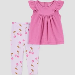 Carter's Just One You® Baby Girls' 2pc Cherries Top & Bottom Set - Purple -Carter's Just One You®️ GUEST 504fa997 86db 43a3 8acd e7cf7ffa829e
