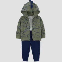 Carter's Just One You® Baby Boys' Dino Cotton Cardigan & Bodysuit - Green/Gray