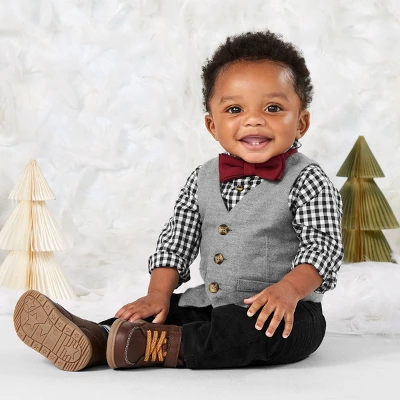 Carter's Just One You®️ Baby Boys' Vest & Bottom Set - Gray 10 Carter's Just One You®️ Baby Boys' Vest & Bottom Set - Gray - Image 8