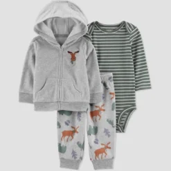 Carter's Just One You®️ Baby Boys' Moose Top & Bottom Set - Gray/Green -Carter's Just One You®️ GUEST 56683d7c d570 42e6 92b3 10b7732ee47f
