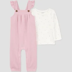 Carter's Just One You® Baby Girls' 2pc Cherry Ruffle Jumper Set - Pink -Carter's Just One You®️ GUEST 572bd1bc 3c8c 448a 94de b9097eb8957a