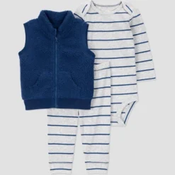 Carter's Just One You® Baby Boys' 3pc Vest & Pants Set - Blue -Carter's Just One You®️ GUEST 5843b866 2395 47f6 ba61 0882bd7955c9