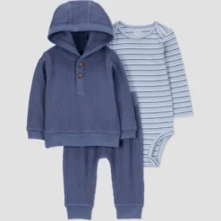 Carter's Just One You® Baby Boys' 3pc Striped Top & Bottom Set - Blue -Carter's Just One You®️ GUEST 59c2c371 4f00 412f 8b95 4fe847847a39