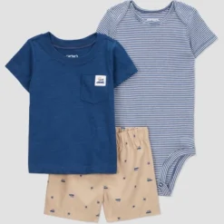 Carter's Just One You® Baby Boys' 3pc Whale Bodysuit Set - Navy Blue/Khaki 9 Carter's Just One You® Baby Boys' 3pc Whale Bodysuit Set - Navy Blue/Khaki -Carter's Just One You®️ GUEST 59f4de86 2d5b 428f ab7a 5fe9584e536f