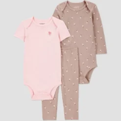 Carter's Just One You® Baby Girls' 3pc Floral Bodysuit Set - Brown -Carter's Just One You®️ GUEST 61c21262 8b20 4264 b4d3 bdbe73895499