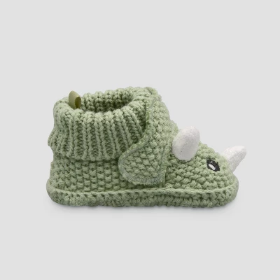 Carter's Just One You® Baby Boys' Knitted Dino Slippers - Green: Newborn Dinosaur Booties 4 Carter's Just One You® Baby Boys' Knitted Dino Slippers - Green: Newborn Dinosaur Booties - Image 2