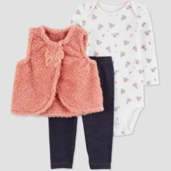 Carter's Just One You® Baby Girls' Sherpa Vest & Bodysuit - Pink -Carter's Just One You®️ GUEST 767e772b cb54 4e0a b60a 5646bcac9204