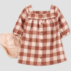 Carter's Just One You®️ Baby Girls' Gingham Dress - Brown -Carter's Just One You®️ GUEST 7e1cba6e e064 490b aa9b f912f9a83097