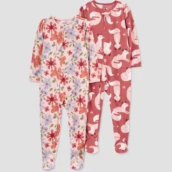 Carter's Just One You®️ Toddler Girls' 2pk Fox And Floral Fleece Footed Pajama - Pink 7 Carter's Just One You®️ Toddler Girls' 2pk Fox And Floral Fleece Footed Pajama - Pink -Carter's Just One You®️ GUEST 80e7b701 276d 4dc2 9dd2 b54a4fd0baf2
