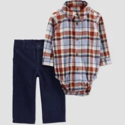 Carter's Just One You®️ Baby Boys' Plaid Top & Pants Set - Blue/Red -Carter's Just One You®️ GUEST 8437e363 43bb 4f6f 9935 c50600d02b2f