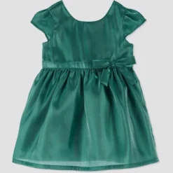 Carter's Just One You® Baby Girls' Short Sleeve Shiny Dress - Green -Carter's Just One You®️ GUEST 8546b98e 09eb 462f 8dc9 359fdc63fba1