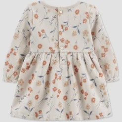 Carter's Just One You®️ Baby Girls' Floral Fleece Vest & Dress Set - Cream