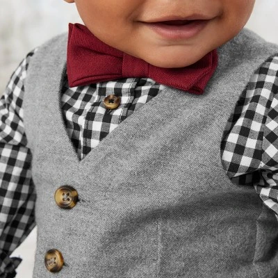 Carter's Just One You®️ Baby Boys' Vest & Bottom Set - Gray 9 Carter's Just One You®️ Baby Boys' Vest & Bottom Set - Gray - Image 7