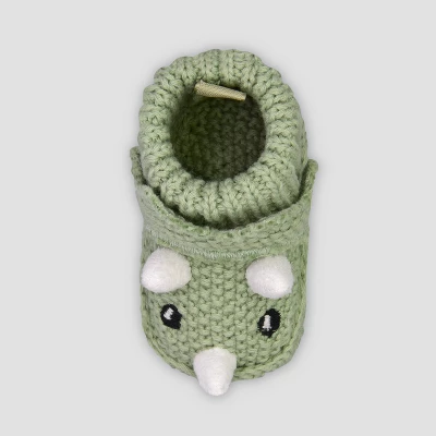 Carter's Just One You® Baby Boys' Knitted Dino Slippers - Green: Newborn Dinosaur Booties 3 Carter's Just One You® Baby Boys' Knitted Dino Slippers - Green: Newborn Dinosaur Booties