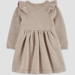 Carter's Just One You®️ Baby Girls' Cozy Heather Dress With Tights Set