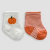 Carter's Just One You® Baby 2pk Halloween Pumpkin And Striped Crew Socks - Orange -Carter's Just One You®️ GUEST 9379a207 11f6 42a8 ae14 47ef06892997