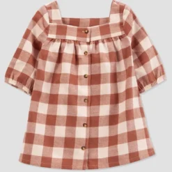 Carter's Just One You®️ Baby Girls' Gingham Dress - Brown