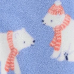 Carter's Just One You®️ Toddler Girls' 2pk Snowflakes And Polar Bears Fleece Footed Pajama - White/Blue