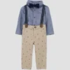 Carter's Just One You® Toddler Boys' Anchor Chambray Suspender Set - Khaki/Blue -Carter's Just One You®️ GUEST abe14773 4b46 4265 891a 4fd55c36c921