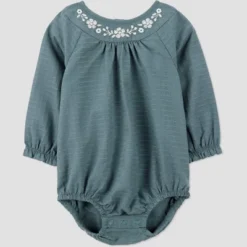 Carter's Just One You® Baby Girls' 2pc Embroidered Bubble Top & Bottom Set - Green