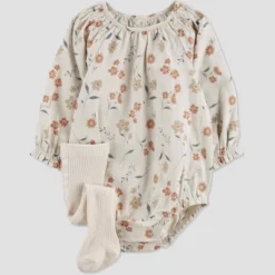 Carter's Just One You®️ Baby Girls' Floral Bubble Dress With Tights Set - Cream -Carter's Just One You®️ GUEST ad3d64d8 95a3 4c47 b549 44d0718e9356